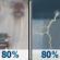 Sunday: Rain before 2pm, then rain and a slight chance of thunderstorms. Cloudy, with a high near 60. Chance of precipitation is 80%. Sunday: Light Rain