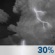Tuesday Night: Isolated Showers And Thunderstorms then Scattered Showers And Thunderstorms